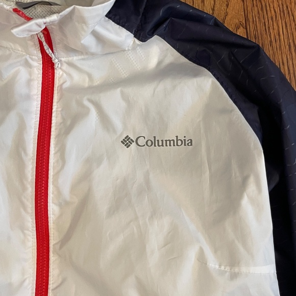 Columbia Tabor Point packable Windbreaker Jacket - Red,‎ White, Blue sz  Small - Picture 3 of 7